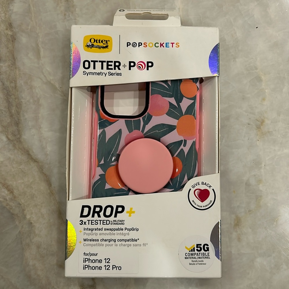 Otter + Pop iPhone 12 and 12 Pro Symmetry Series cherries